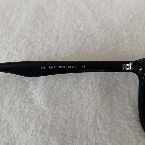 RAY BAN RB5279 2000 Black Mens Rectangle Full Rim Eyeglasses 55-18-145 - Picture 6 of 12